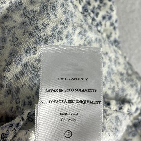 Rails Addison Mini Skirt White/Blue Floral SZ XS Elastic Smocked Waist - Picture 9 of 10